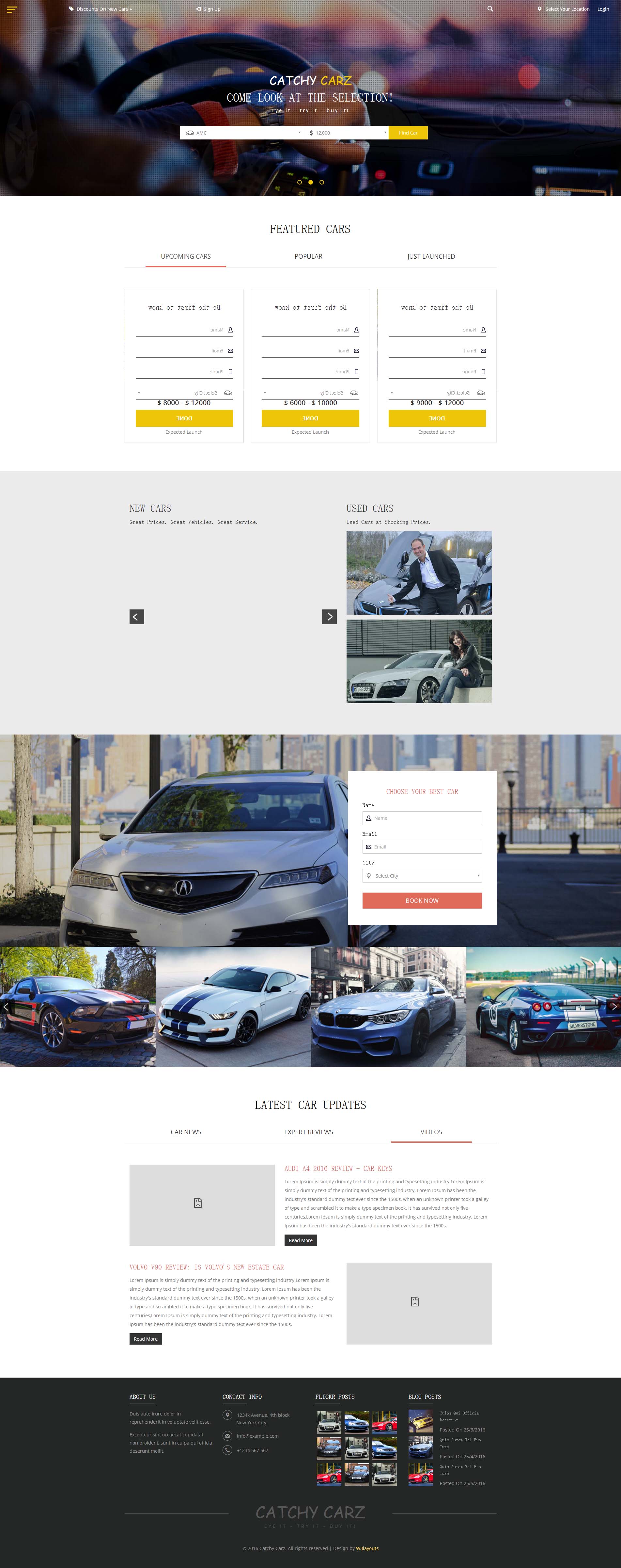 高档汽车展示销售响应式网页模板
